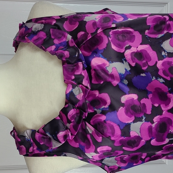 Banana Republic Ruffle Neck Silkey Blouse - Picture 2 of 12